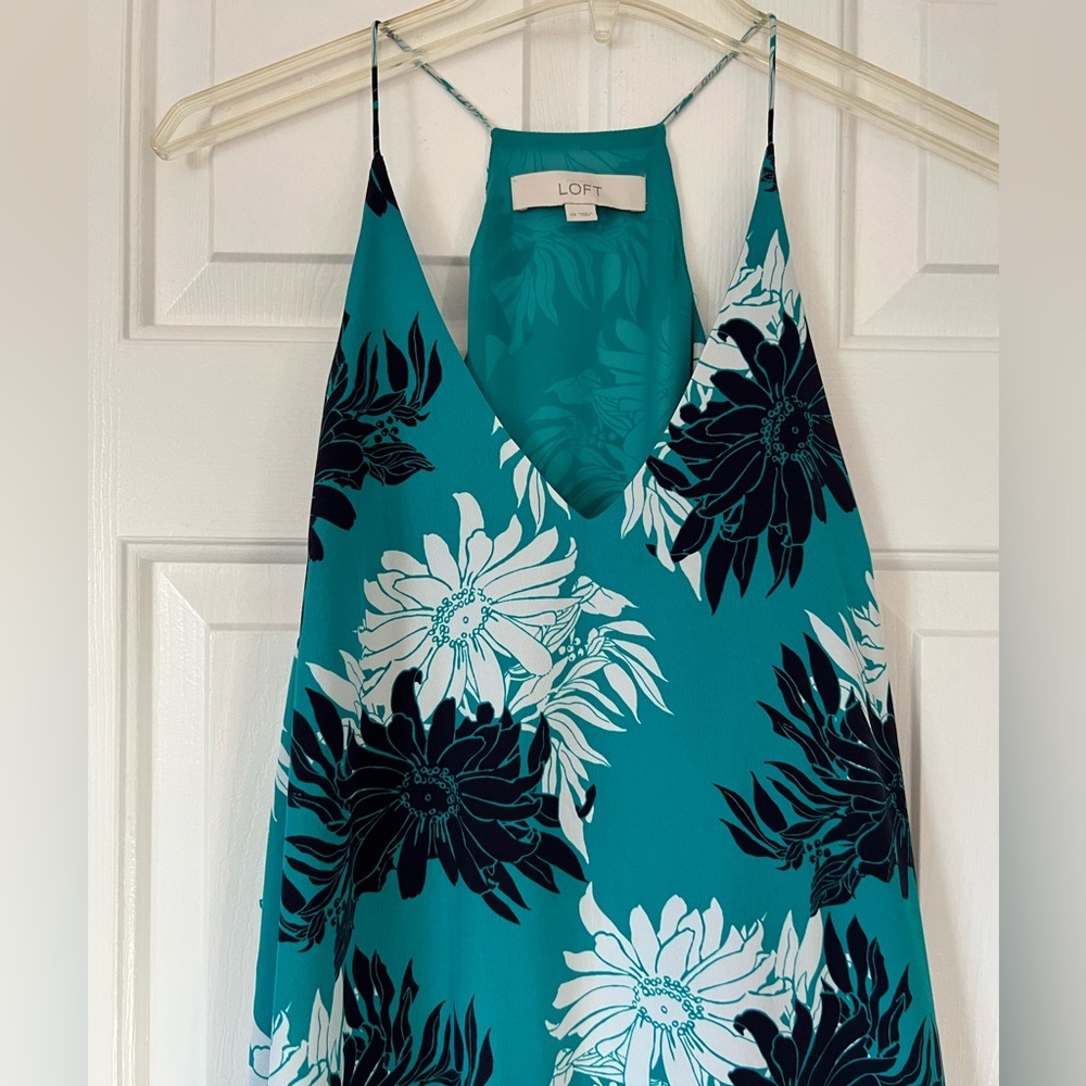LOFT Floral Print Maxi Dress